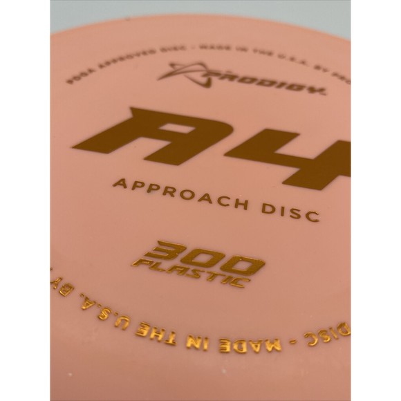 New Prodigy 300 Series A4 Approach Disc Golf Disc Peach With Gold Foil Stamp - Picture 2 of 5